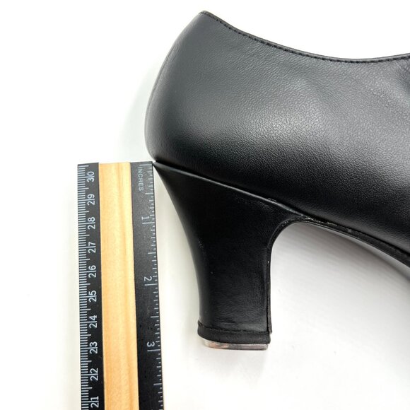 Capezio Women's # 657 Manhattan Xtreme Black Leather Tap Dance Shoes Heels 11 - Picture 12 of 14